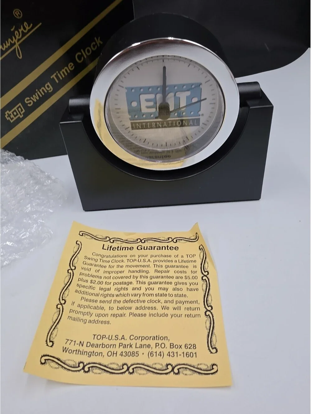 La Bruyère Black Desk Swing Time Clock - New Without Tags, Open Box